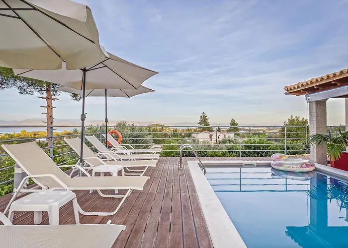 וילה Olivia Corfu - Amazing Sea-view 3 Bedroom With A Pool Gazátika
